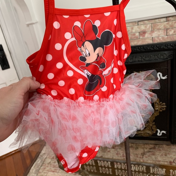 Disney Minnie Mouse Swimsuit 12 months EUC - Picture 2 of 5